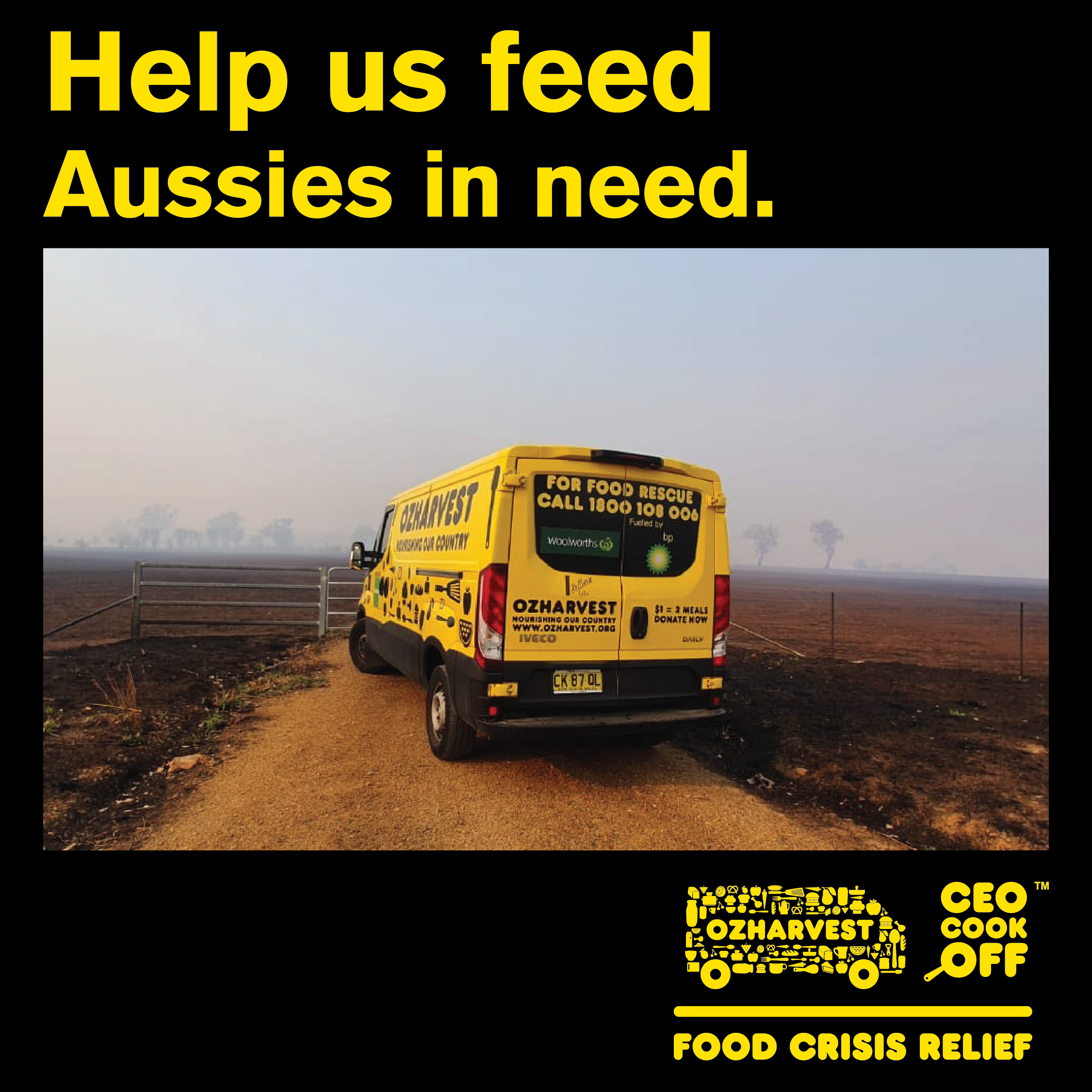 Social Media post - Help Us Feed Aussies in need
